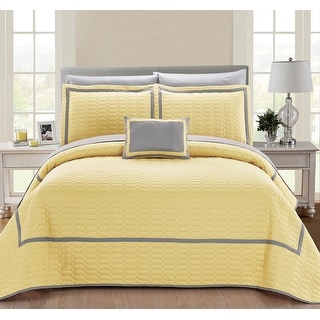 Chic Home Nero QIB Yellow Quilt 8-Piece Set