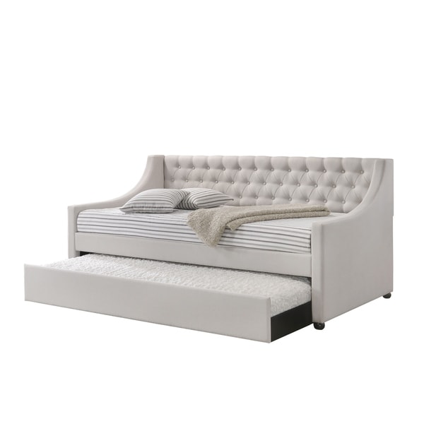 ACME Lianna Daybed & Trundle (Twin Size) in Fog Fabric