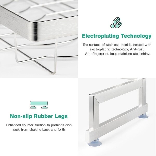 Over The Sink Dish Drying Rack,Width Hight Adjustable Dish Dryer Rack