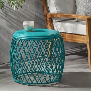 Alamera Outdoor 19-inch Lattice Side Table by Christopher Knight Home - 17.75"W x 19.75"W x 19.75"D