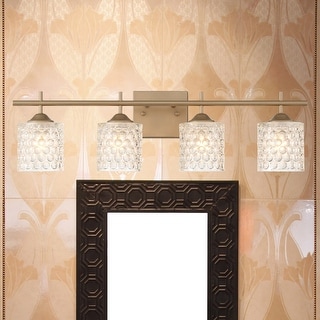 Modern Elegant Cut Crystal 4 Light Vanity