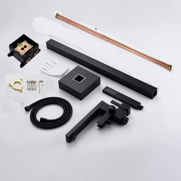 matte black floor mount tub filler free standing - 8' x 10'