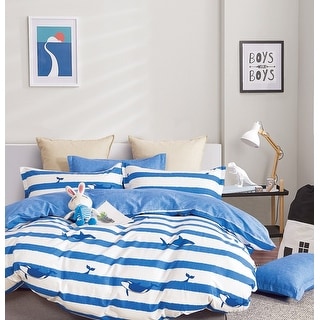 Lennon Blue Whale 100% Cotton Comforter Set