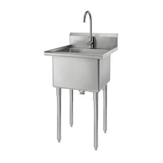 Trinity Stainless Steel Single-basin Utility Sink