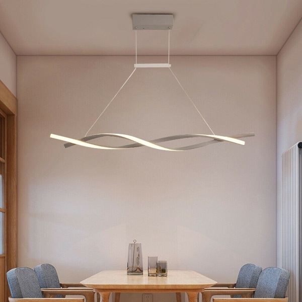 LED Line Type Chandelier Pendant Light Warm Light - 39.4"