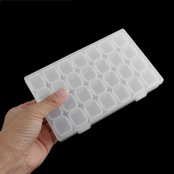 Woman 7 Detachable Component Cosmetic Make Up Storage Case Box Clear