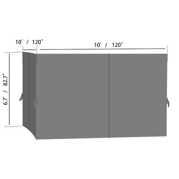 Aoodor Gazebo Curtain Replacement Universal 4-Panel Sidewalls 10' x 10' (Only Curtain)