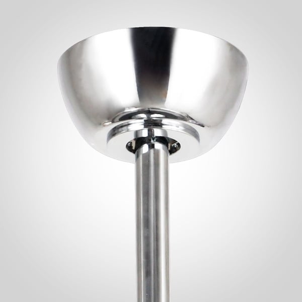 42" Modern Chrome 6-light Chandelier Crystal Ceiling Fan with Remote