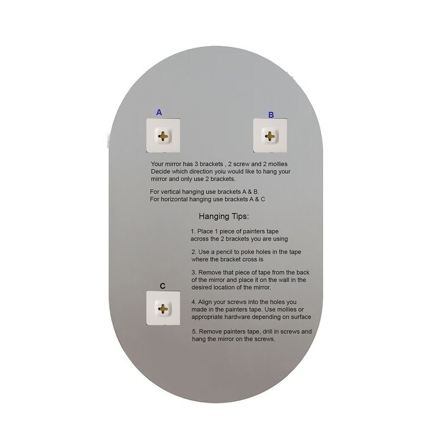 Khristy Mini 22 in. W x 28 in. H Pill Polished Frameless Bathroom Vanity Mirror - 22" x 28"