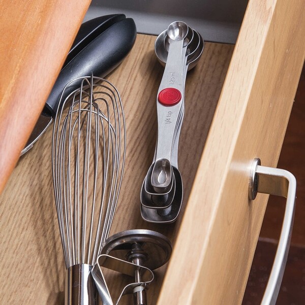 Progressive PL8 Stainless Steel Measuring Spoons, Set of 4 - Silver