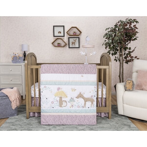 Enchanted Garden 4 Piece Crib Bedding Set