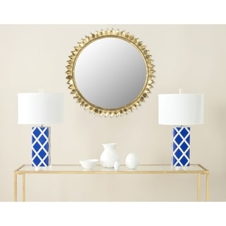 SAFAVIEH Leaf Crown Antique Gold Sunburst 27-inch Decorative Mirror - 26.5" x 0.5" x 26.5"
