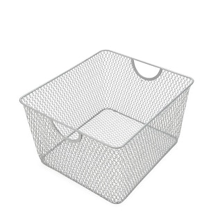 Ybm Home Silvertone Stainless Steel Mesh Open Storage Basket