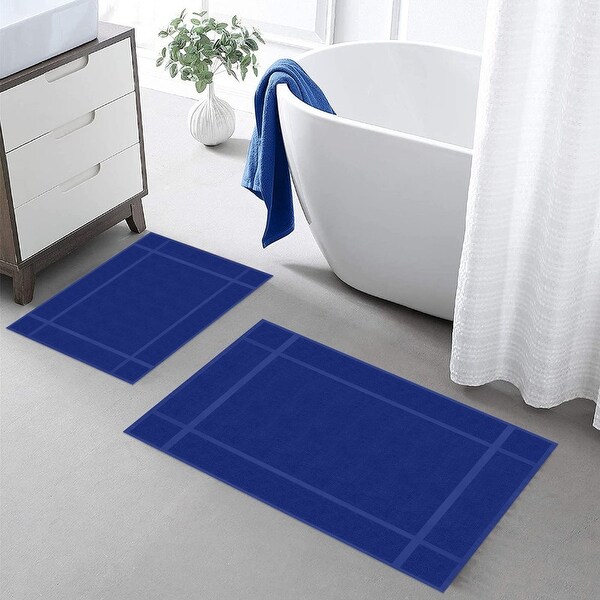 Bath Mat 1350GSM Pure Cotton Thick Soft Absorbent by Ample Decor