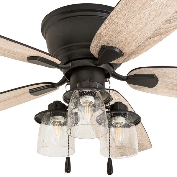 The Gray Barn Chevening 52-inch Coastal Indoor LED Ceiling Fan with Pull Chains 5 Reversible Blades - 52