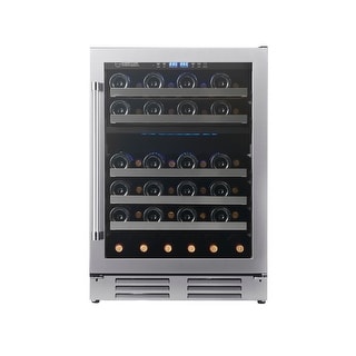Equator Dual Zone 52-Bottle Free Standing/Built-in Wine Cooler in Stainless