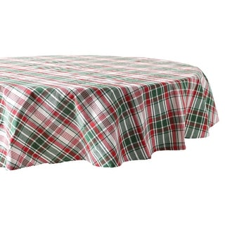 DII Yuletide Plaid Tablecloth