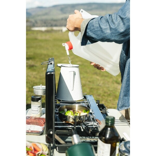 Stansport Enamel Percolator Coffee Pot 8 Cup - White