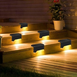 12pk Auto-On LED Solar Lights For Stair Walkway Outdoors