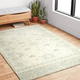 Alexander Home Annabelle Botanical Bloom Hand-Hooked Wool Rug