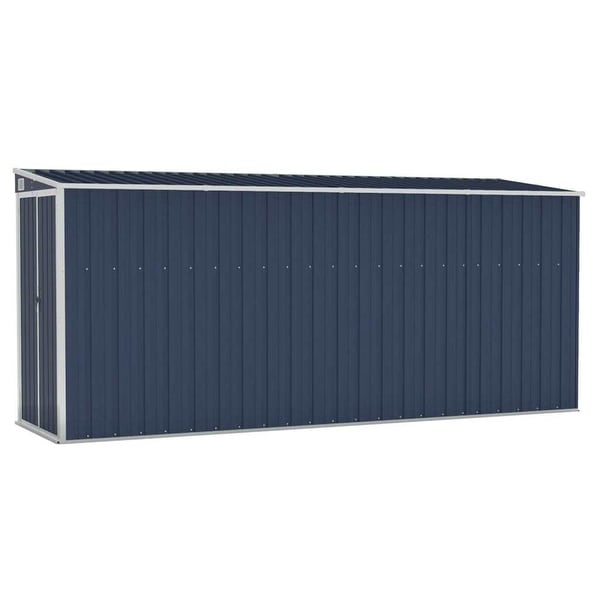 Anthracite 46.5"x150.4"x70.1" Steel Wall-Mounted Garden Shed