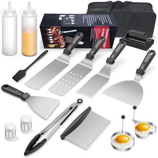 16 Piece Grill Pan Accessory Set Flat Top Grill Accessory Set - N/A