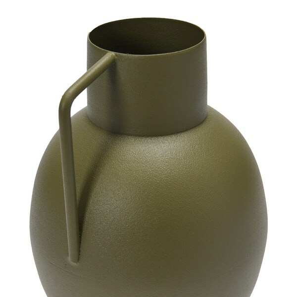 Textured Metal Vase with Handle