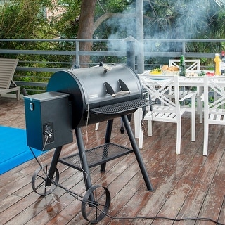 Patio Wood Pellet Grill Smoker with Pre-Installed Digital Controls