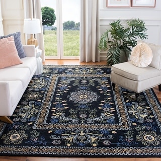 SAFAVIEH Handmade Mirkku Modern Medallion Micro-Loop Wool Area Rug
