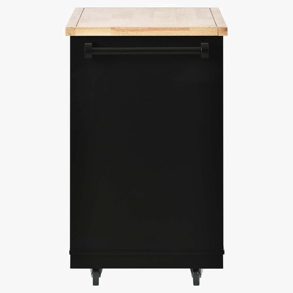 Kitchen Cart Rolling Mobile Kitchen Island Solid Wood Top
