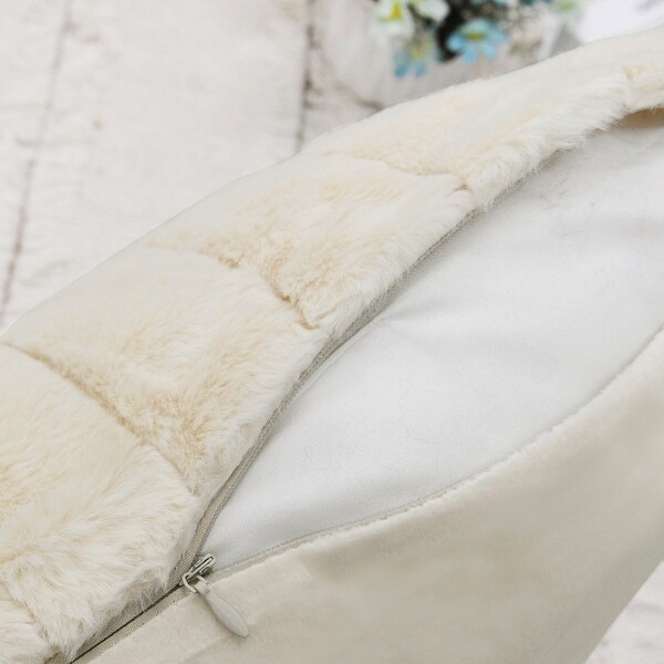 FakeFur Throw & 2 Pillow Shell Combo Set
