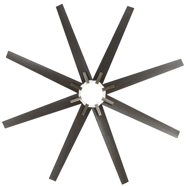 Windwill 76 Inch Smart Ceiling Fan with Light and Remote,8 Solid Wood Blades for Large Room - 76 inch
