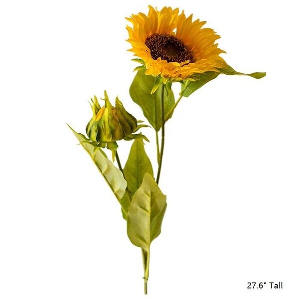 RusticReach Artificial Sunflower Stem 28" Tall