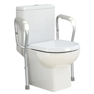 Sturdy Toilet Safety Frame with Height Adjustable Handles - 21.500 x 15.000 x 13.500