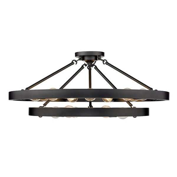 Golden Lighting Castile 15 Light 32" Wide Semi-Flush Ceiling Fixture
