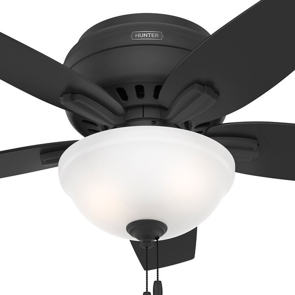 Hunter 42" Newsome Low Profile Ceiling Fan with LED Bowl Light Kit, Pull Chain - Transitional, Casual