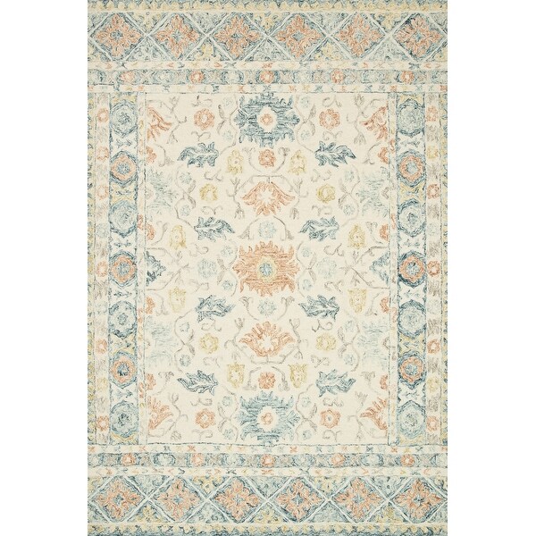 Alexander Home Annabelle Botanical Bloom Hand-Hooked Wool Rug