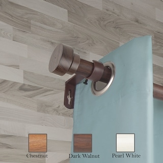 InStyleDesign Beret 1 inch Faux Wood Curtain Rod
