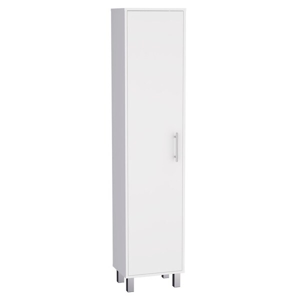 Kitchen White Storage Cabinet with Door