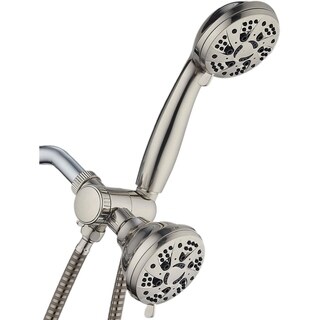 AquaDance Brushed Nickel High Pressure 6 Setting Shower Head Combo