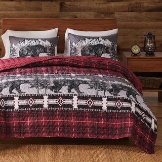Greenland Home Fashions Timberline Oversized Lodge Style Quilt Set