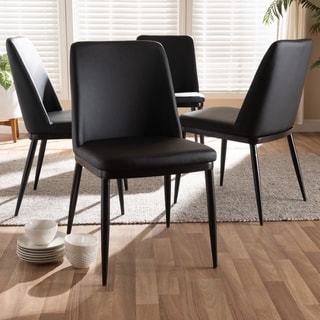 Modern Faux Leather Dining Chair 4-Piece Set by Baxton Studio