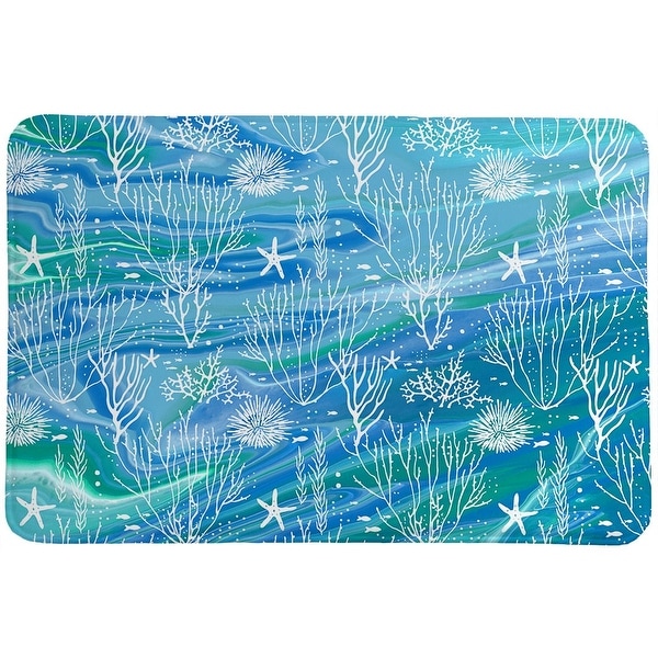 Coral Through the Waves Memory Foam Rug