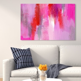 Oliver Gal 'Hot Pink' Abstract Wall Art Canvas Print - Pink
