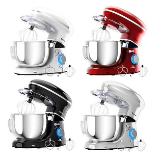 Costway 6.3Qt Tilt-Head Food Stand Mixer 6 Speed 660W w/Dough Hook,