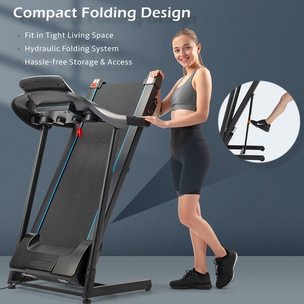 Spacious Tread Belt and Folding Design - Space-Saving Workout Solution