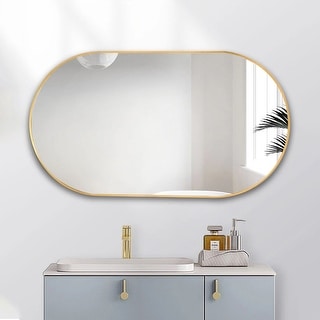 Wall Mounted Mirror 36x18Oval Bathroom Mirror - 36x18