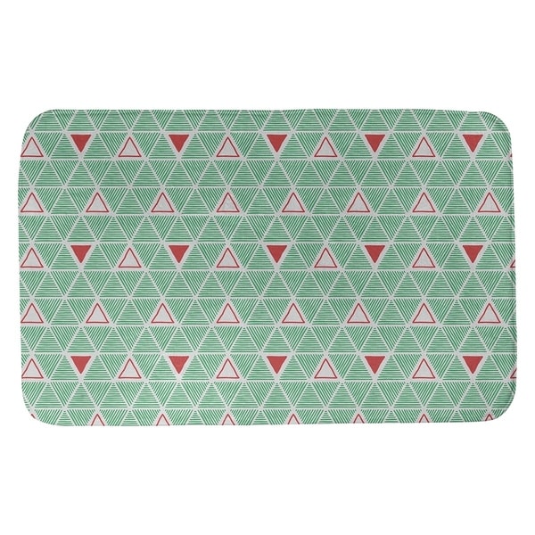Full Color Hand Drawn Triangles Bath Mat