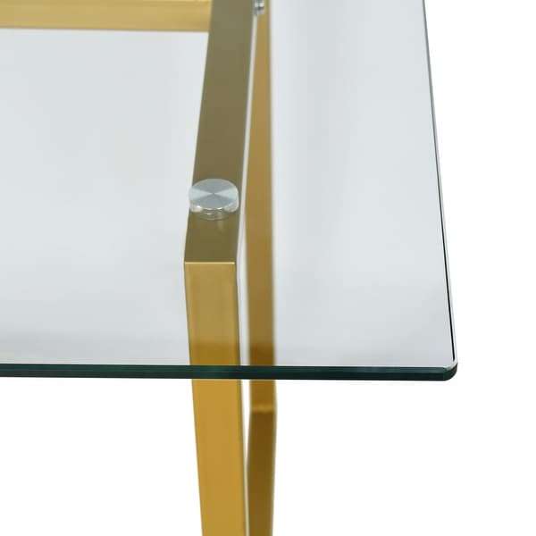 55"x32" Rectangle Glass Dining table for 6 Person - 55"x32"x30"