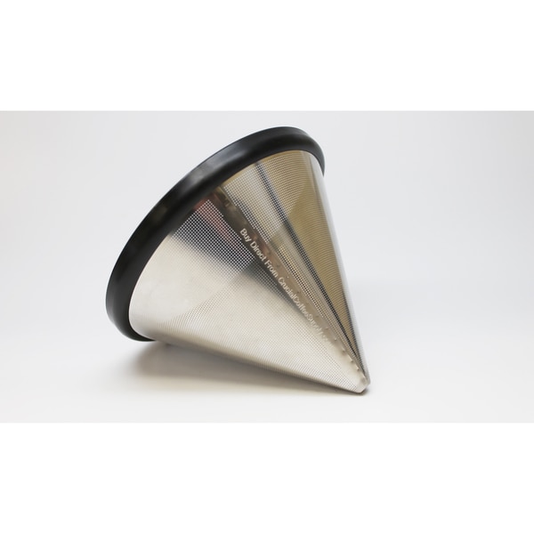 Think Crucial Washable & Reusable Stainless Steel Cone Coffee Filter Fits Chemex -Brand 6, 8 & 10 Cup Coffee Makers